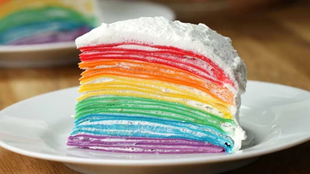 စားချင်စဖွယ် Rainbow ကိတ်မုန့်
