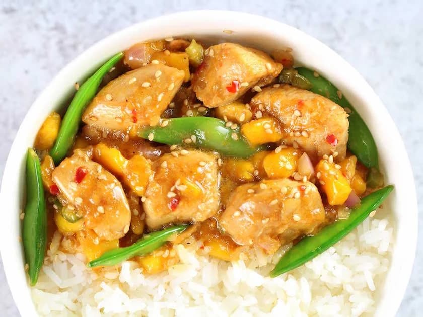 Sweet and Sour Chicken with Mango