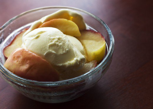 ice cream with fruits