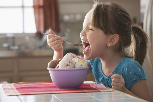 Kid eating Icecream